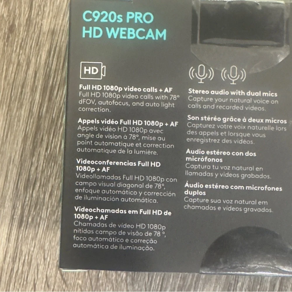 Logitech c920s pro